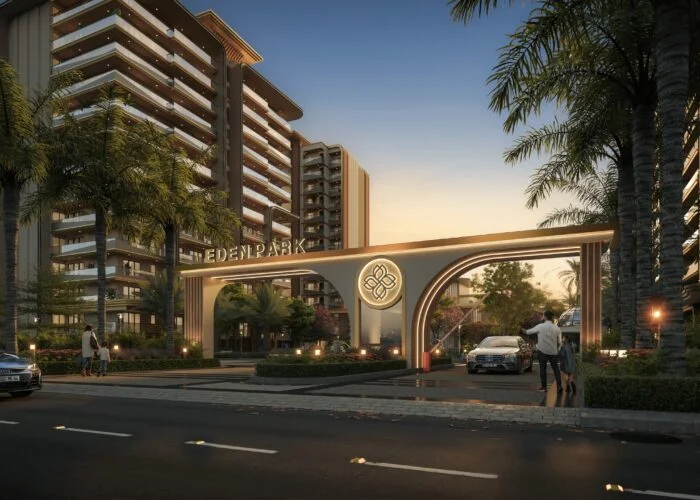 The Eden Park Zirakpur grand entrance gate render